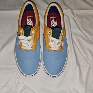 Vans Men's Multicolor Sneakers - Blue and Yellow